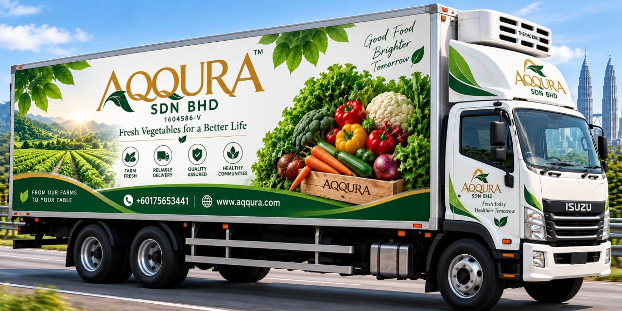 AQQURA fresh vegetable delivery lorry